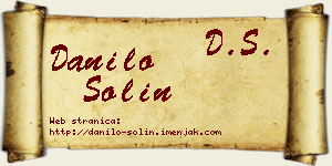 Danilo Solin vizit kartica